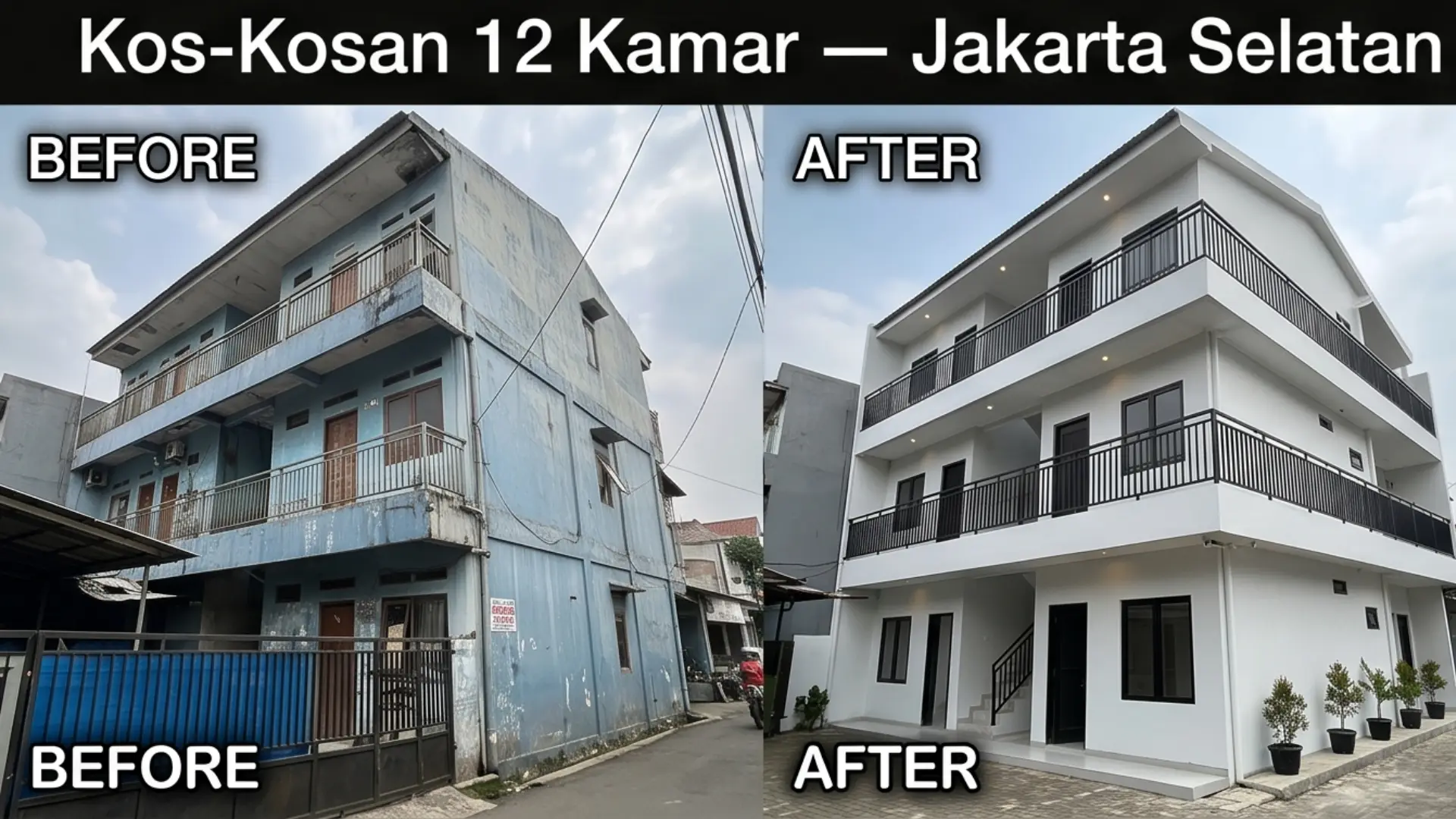 Kontraktor Bangunan Jabodetabek - Konstruksi Kos-kosan 12 Kamar Jakarta Selatan
