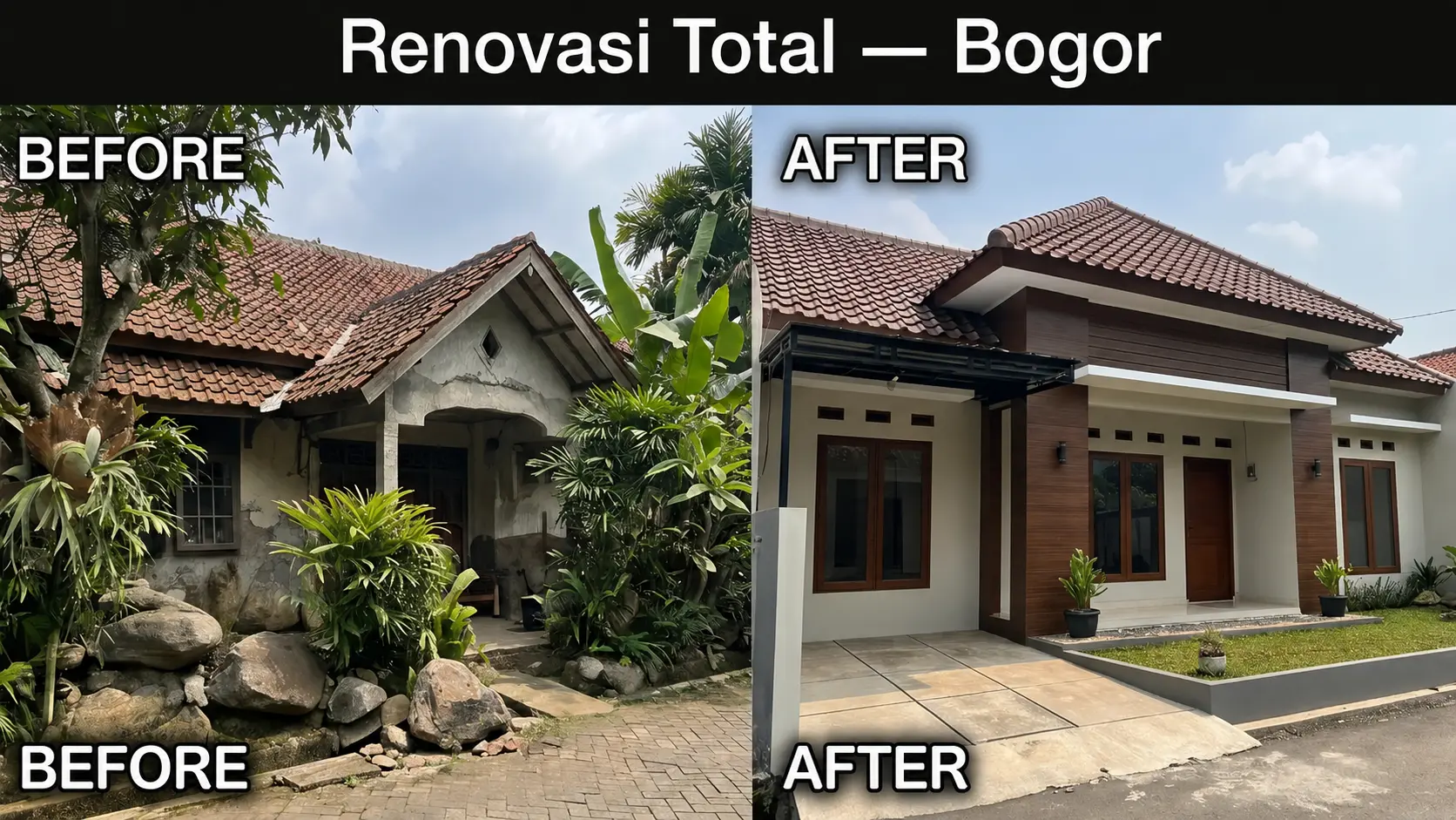 Jasa Renovasi Rumah Bogor - Hasil Fisik Nyata Renovasi Rumah 2 Lantai KMP Patrol